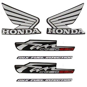 KIT DE FAIXAS FAN 150 CINZA 2012 ESDI -k