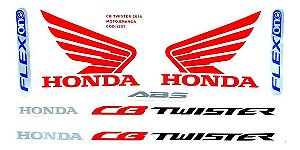 KIT DE FAIXAS CB 250 TWISTER BRANCA 2016 w