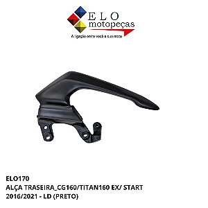 ALÇA TRAS TITAN 160 2016/2023 L/D PRETO MOD ORIG J