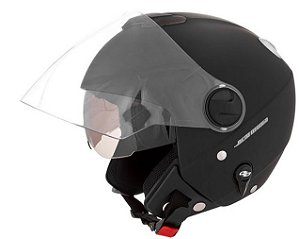 CAPACETE NEW ATOMIC PRETO/PRETO FOSCO - SOLID (SEM ADESIVO) TAM. 58 J