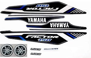 KIT DE FAIXAS FACTOR 150 PRETA 2022 ED J