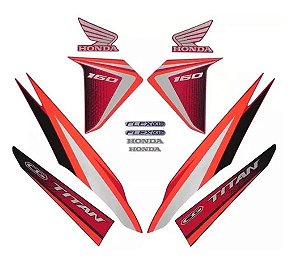 KIT DE FAIXAS TITAN 160 VERM 2017 EX k