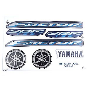 KIT DE FAIXAS FACTOR 125 AZUL 2009 k