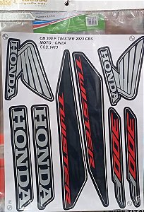 KIT DE FAIXAS CB 300 TWISTER CINZA 2023 CBS J