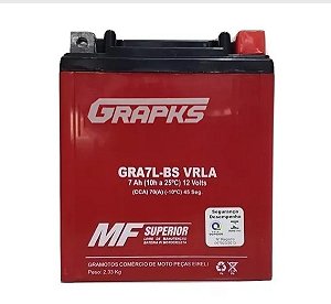 BATERIA GRAPKS 7 AH CBX/ XR 200 J GR7L-BS J