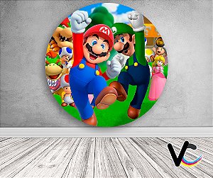 Painel de Festa em Tecido -   Super Mario World