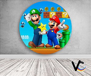 Painel de Festa em Tecido - Super Mario 2