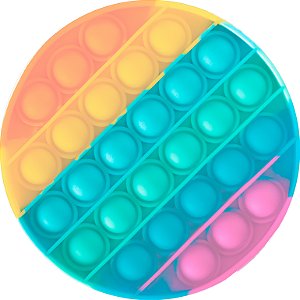 Painel de Festa em Tecido - Brinquedo Bolha Push Pop It Candy Color