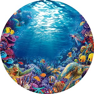 Painel de Festa em Tecido - Fundo do Mar Sem Golfinhos
