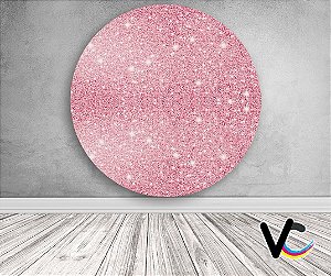 Painel de Festa em Tecido - Efeito Glitter Rosa Claro