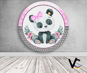 Painel de Festa em Tecido - Panda Aquarela Cute