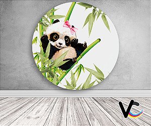 Painel de Festa em Tecido - Panda Bambus Aquarela