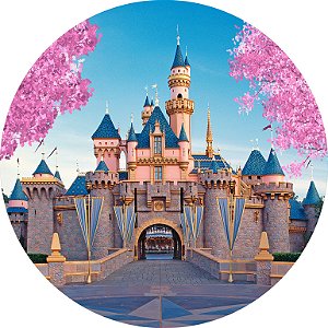 Painel de Festa em Tecido - Castelo Disney Magic Kingdom
