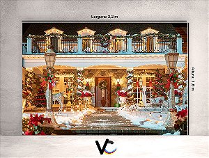 Fundo Fotográfico - Casa Natal Efeito Luzes Em Tecido - 2,20 X 1,50