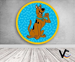 Painel de Festa em Tecido - Scooby Doo Fundo Azul