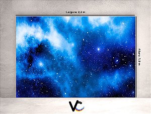 Fundo Fotográfico - Galáxia Azul - 2,20 X 1,50
