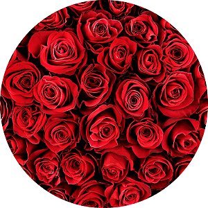 Painel de Festa em Tecido - Rosas Vermelhas Realista