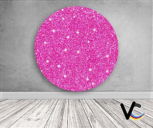 Painel de Festa em Tecido - Efeito Glitter Rosa Pink