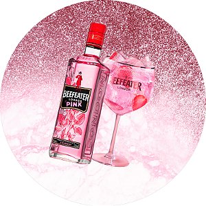 Painel de Festa em Tecido - Boteco Gin Beefeater Pink