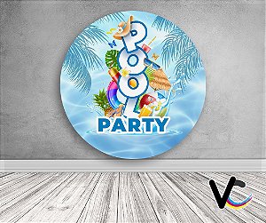Painel de Festa em Tecido - Pool Party Piscina Color