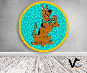 Painel de Festa em Tecido - Scooby Doo Fundo Verde