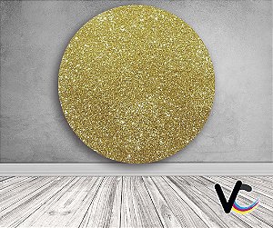 Painel de Festa em Tecido - Efeito Glitter Dourado