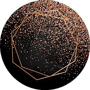 Painel de Festa em Tecido - Geométrico Escuro com Glitter