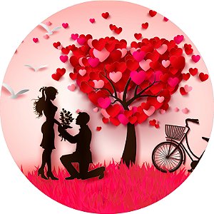 Painel de Festa em Tecido - Dia Dos Namorados Pétalas