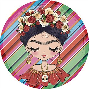 Painel de Festa em Tecido - Frida Kahlo Cute