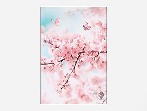 Painel De Festa 3d Vertical 1,50x2,20 - Flor Sakura Cerejeira Realista
