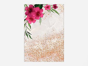 Painel De Festa 3d Vertical 1,50x2,20 - Flores Marsala com Efeito Glitter