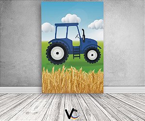 Painel De Festa 3d Vertical 1,50x2,20 - Fazenda Trator Cute 2