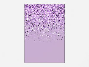 Painel De Festa 3d Vertical 1,50x2,20 - Efeito Glitter Lilás Caindo