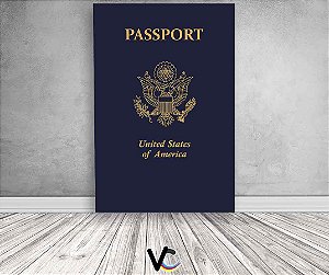 Painel De Festa 3d Vertical 1,50x2,20 - Volta ao Mundo Passaporte Estados Unidos