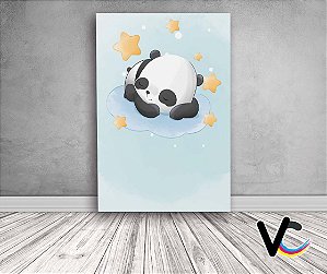 Painel De Festa 3d Vertical 1,50x2,20 - Panda Azul