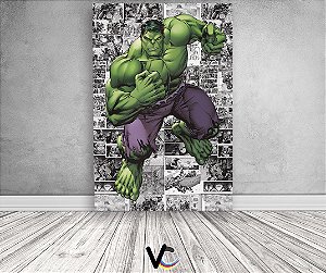 Painel De Festa 3d Vertical 1,50x2,20 - Hulk Quadrinhos 2