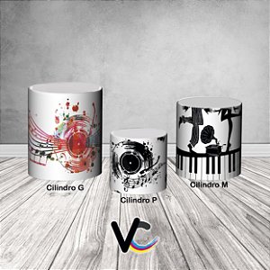 Trio De Capas De Cilindro 3d - Disco de Vinil Anos 80