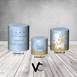 Trio De Capas De Cilindro 3d - Pequeno Principe Universo Aquarela