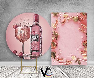 Painel Redondo + Painel Vertical - Boteco Gin Beefeater Taça e Garrafa