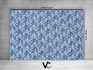 Fundo Fotográfico 2,20 X 1,50 - New Born Textura Manta de Lã Azul Bebê 2