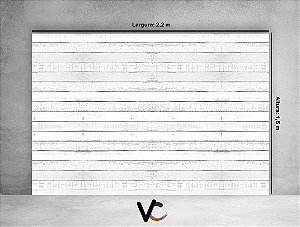 Fundo Fotográfico 2,20 X 1,50 - Retangular Efeito Madeira Branca Horizontal