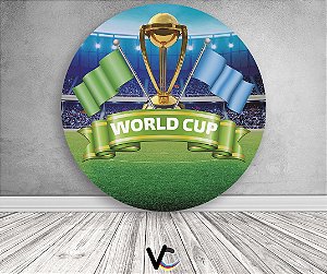 Painel de Festa em Tecido - Futebol Copa do Mundo