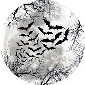 Painel de Festa em Tecido - Noite de Lua Cheia Halloween