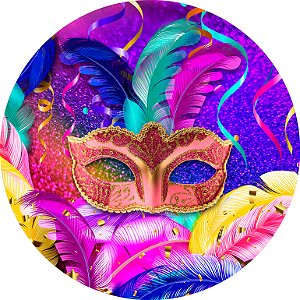 Painel de Festa em Tecido - Carnaval Efeito Glitter Colorido