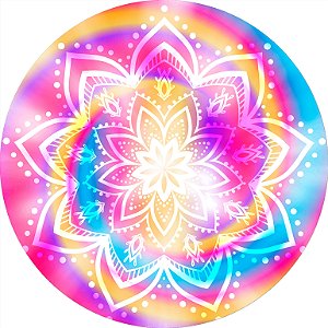 Painel de Festa em Tecido - Tie Dye Mandala Hippie