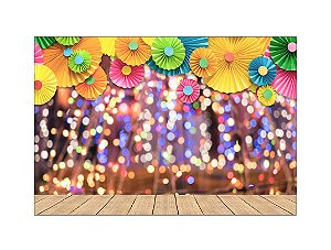 Fundo Fotográfico 2,20 X 1,50 - Decoração de Carnaval Flores Coloridas 045
