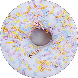 Painel De Festa Redondo 1,50x1,50 - Doces Donut com Granulados 013
