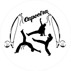 Painel De Festa Redondo 1,50x1,50 - Berimbau Capoeira 034