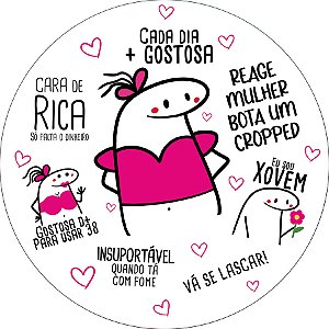 Painel De Festa Redondo 1,50x1,50 - Flork Frases 001