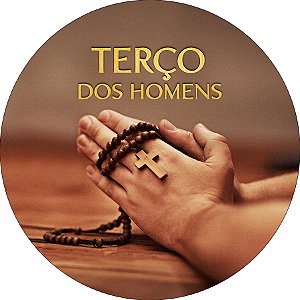 Painel De Festa Redondo 1,50x1,50 - Religioso Terço dos Homens 027